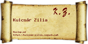 Kulcsár Zilia névjegykártya